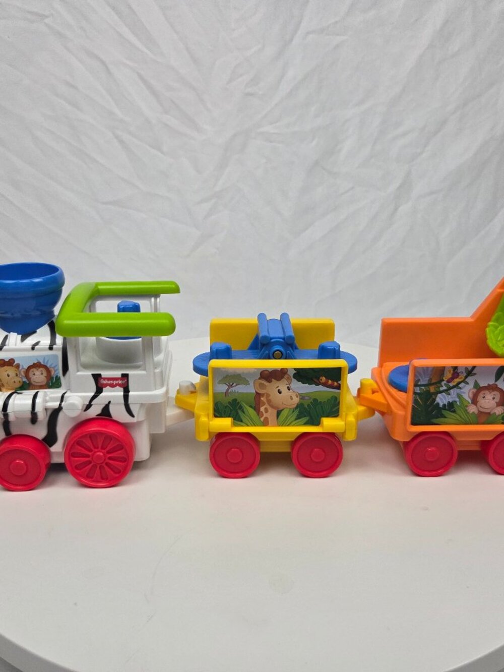 Vintage Fisher Price Little People Musical Animal Safari Zoo Train Only Works!